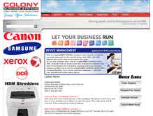 Tablet Screenshot of colonyproducts.com